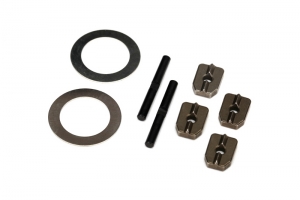 Spider gear shaft (2): spacers (4):16x23.5x.5 stainless washer (2)