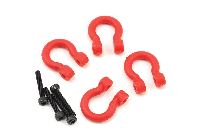 BUMPER D-RINGS, RED (FRONT OR
