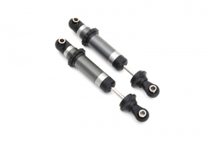 Shocks, GTS, silver aluminum (assembled with spring retainers) (2)