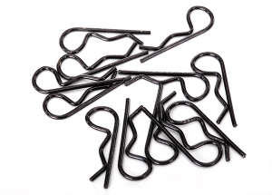 Body clips, black (12) (standard size)