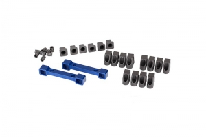 Mounts, suspension arms, aluminum (blue-anodized) (front & rear)