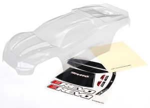 Body, E-Revo® (clear, requires painting): window, grille, lights decal sheet