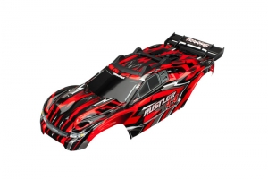 Body, Rustler 4X4, red: window, grill, lights decal sheet