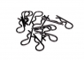Body clips, heavy duty (black) (12)