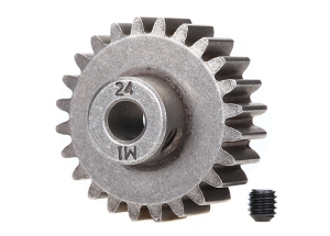 Gear, 24-T pinion (1.0 metric pitch) (fits 5mm shaft): set screw (compatible with steel spur gears)