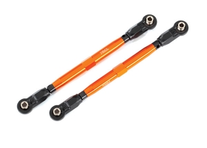 Toe links, front (TUBES orange-anodized, 6061-T6 aluminum) (2) (for use with #8995 WideMaxx™ suspension kit)