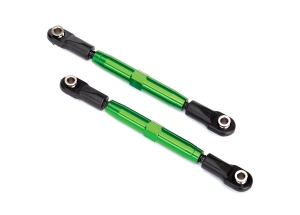 Camber links, rear (TUBES green-anodized, 7075-T6 aluminum, stronger than titanium) (73mm) (2)/ rod ends (4)/ aluminum wrench (1)