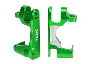 Caster blocks (c-hubs), 6061-T6 aluminum (green-anodized), left & right