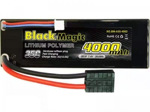 Аккумулятор Black Magic 35C 4000mah 7.4V, 2S1P  (hardcase w/Traxxas Plug)