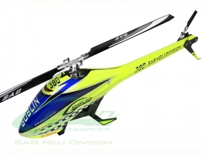 Goblin 380 Yellow/Blue (with 380mm Black line main blades)