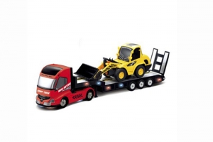  Радиоуправляемый грузовик (красный) и экскаватор (жёлтый)