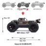 Радиоуправляемая модель монстра ARRMA Outcast V2 BLX 1:10 4WD 4S Brushless RTR (цвет оружейного металла)