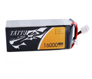 Аккумулятор LiPo TATTU - 22.2В 16000мАч 15C (6S1P, разъемы бананы)