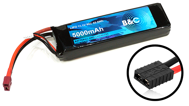 Аккумулятор LiPo B&C - 11.1v 5000мАч 90C (3S, Softcase, разъём TRX)