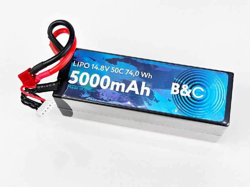 Аккумулятор LiPo B&C - 14.8v 5000мАч 50C (4S, Hardcase, разъём T-Plug)