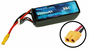 Аккумулятор B&C LiPo 5000 mAh 22.2V (6s), 90C, XT60, Soft case