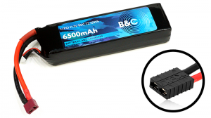 Аккумулятор LiPo B&C - 11.1v 6500мАч 90C (3S, Softcase, разъём TRX)