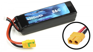 Аккумулятор LiPo B&C - 14.8v 6500мАч 90C (4S, Softcase, разъём XT-60)