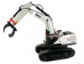 Радиоуправляемый экскаватор белый HUI NA TOYS масштаб 1:14 2.4G - HN1594
