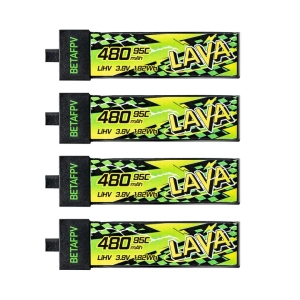Аккумуляторы Li-Po BetaFPV LAVA II 480mAh 1S 3.8V HV 95C BT2.0 (Набор 4 штуки)
