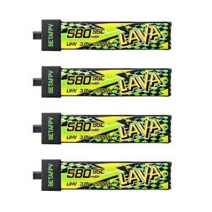 Аккумуляторы Li-Po BetaFPV LAVA II 580mAh 1S 3.8V HV 95C BT2.0 (Набор 4 штуки)