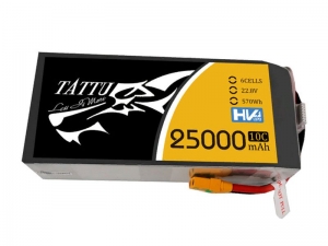 Аккумулятор LiPo TATTU 25000mAh 22.8V 10C 6S1P (XT90-S) High Voltage